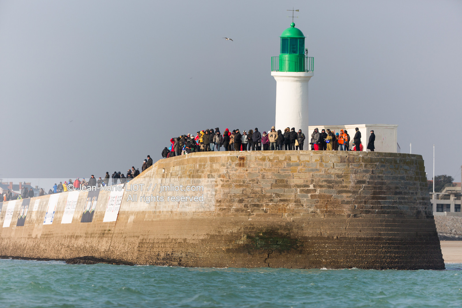 Les Sables d'Olonne, January 19, 2017 arrival of Armel Le Cléac'h (FR) skipper of the imoca Banque Populaire arrives 1st Vendee globe 2016-2017. Photo © Jean-Marie Liot   DPPI