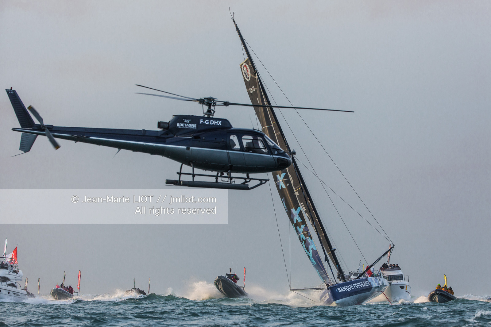 Les Sables d'Olonne, January 19, 2017 arrival of Armel Le Cléac'h (FR) skipper of the imoca Banque Populaire arrives 1st Vendee globe 2016-2017. Photo © Jean-Marie Liot   DPPI