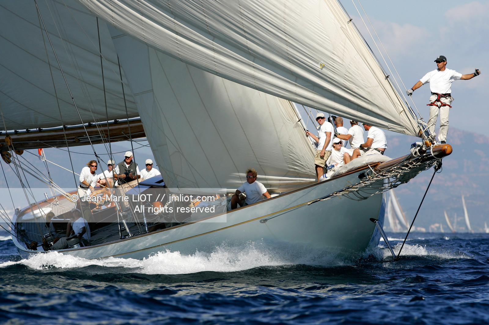 Voiles de Saint-Tropez 2006 à bord du Cambria-PHOTO-© JEAN-MARIE LIOT.