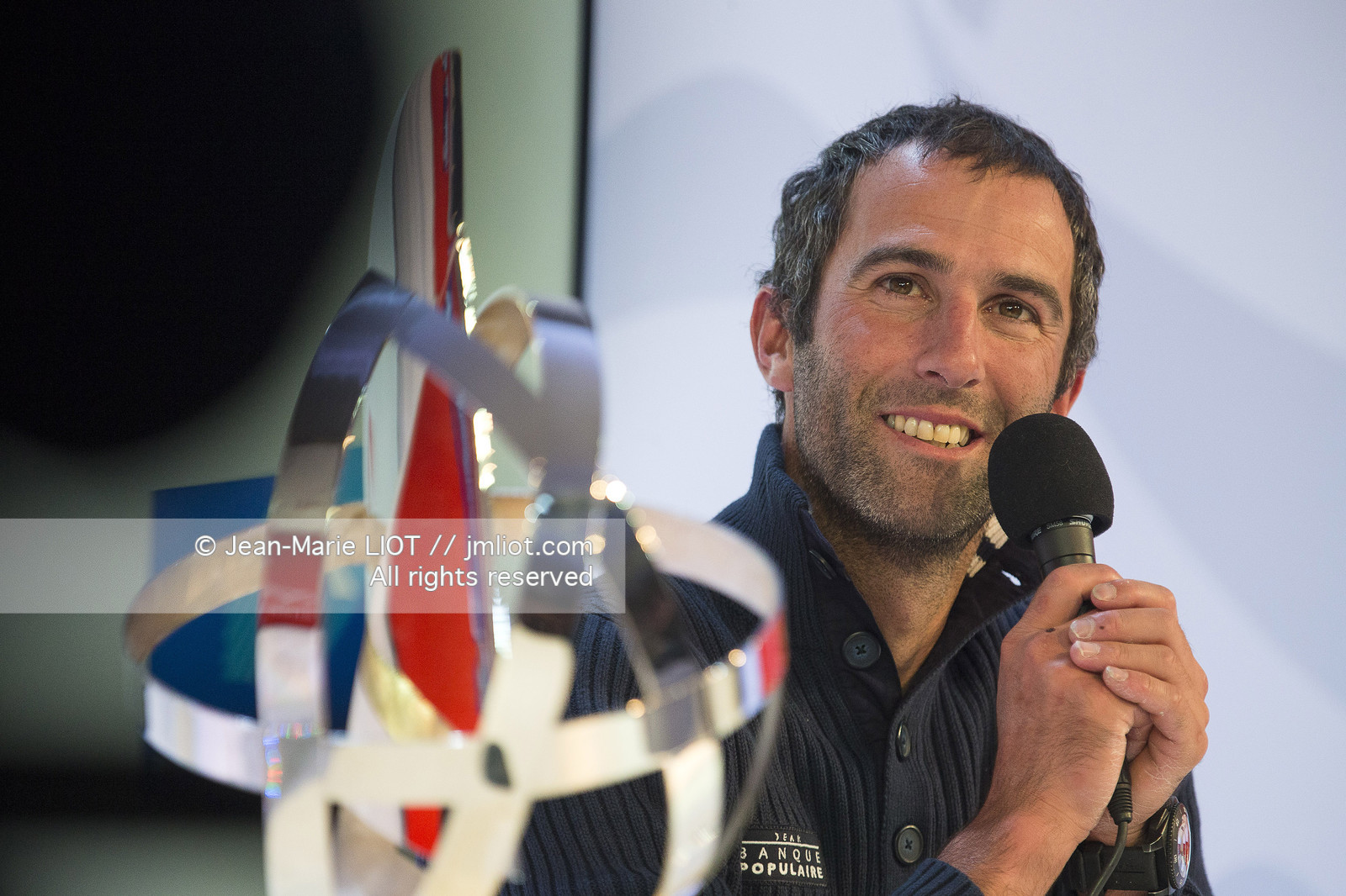 Les Sables d'Olonne, January 19, 2017 arrival of Armel Le Cléac'h (FR) skipper of the imoca Banque Populaire arrives 1st Vendee globe 2016-2017. Photo © Jean-Marie Liot   DPPI