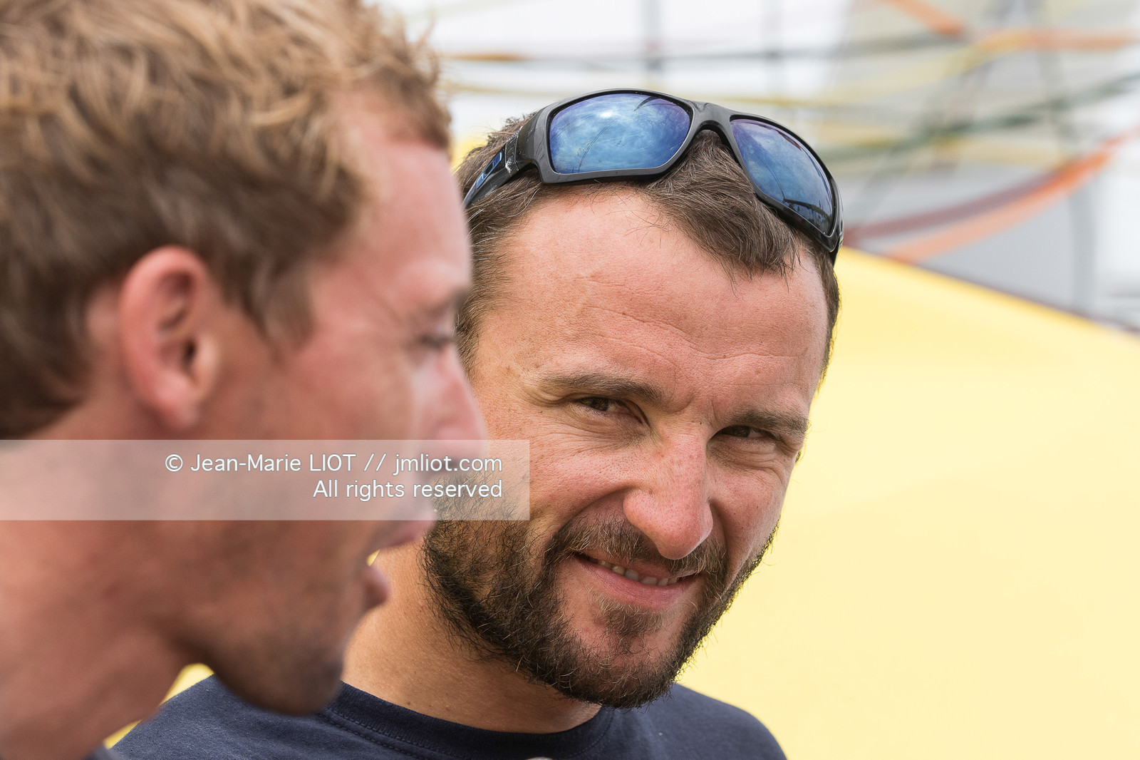 Itajaï (Brazil) le 12 November 2015, arrivée de Thomas Ruyant et Adrien Hardy à bord de l'imoca Le souffle du Nord. Photo © Jean-Marie Liot   DPPI.