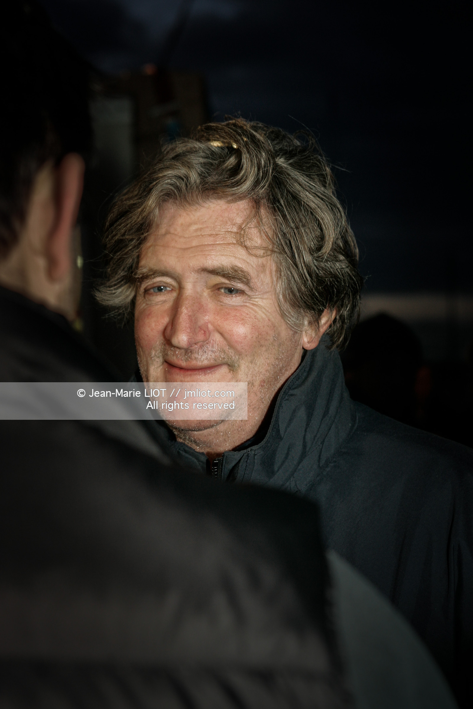 Départ du Trophée Jules Verne du maxi trimaran Geronimo, skipper Olivier de Kersauzon, 28 décembre 2004, Photo Jean-Marie LIOT - www.jmliot.com.