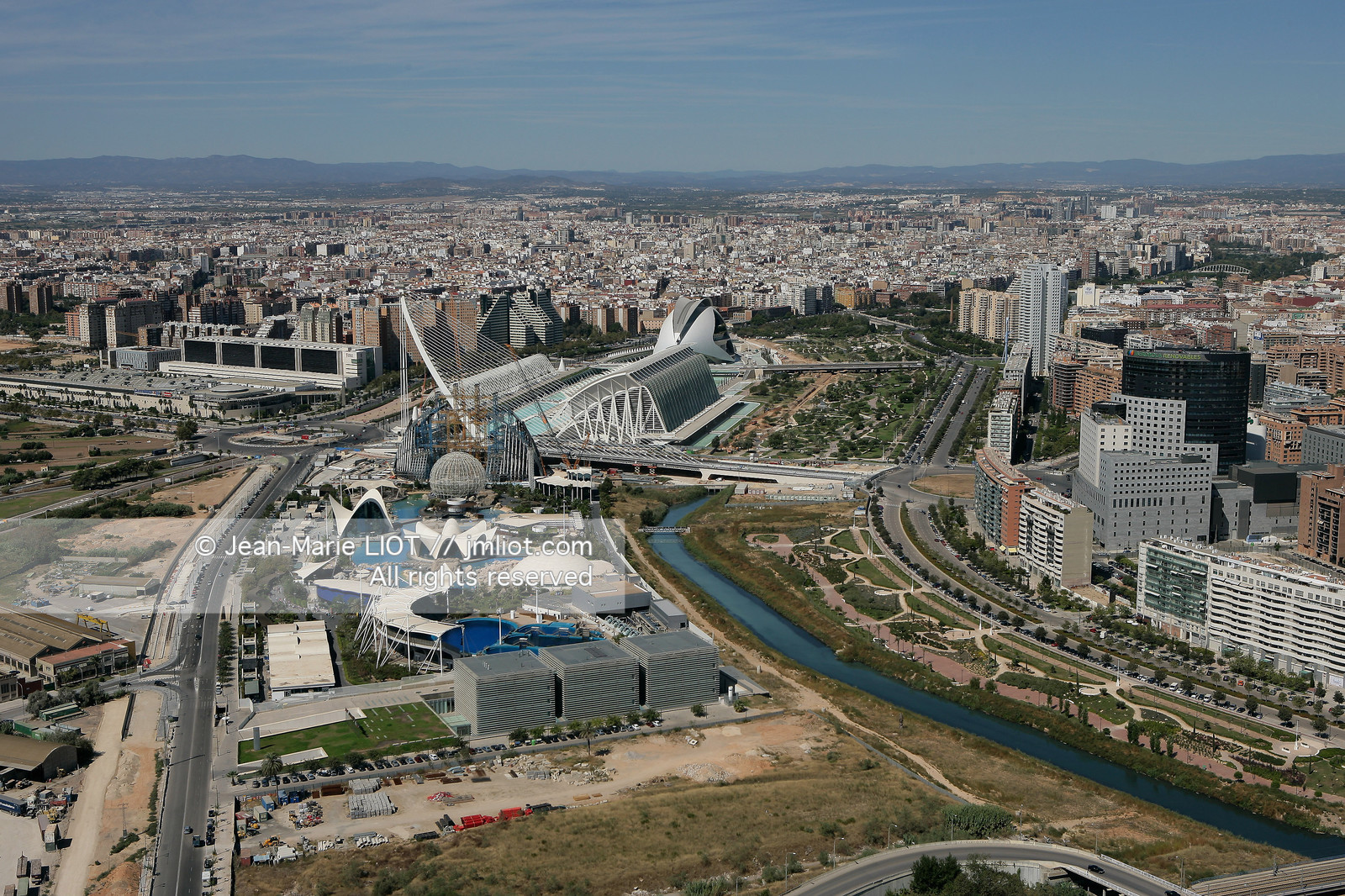 Vue aerienne de Valence, Espagne.photo© Jean-Marie Liot .