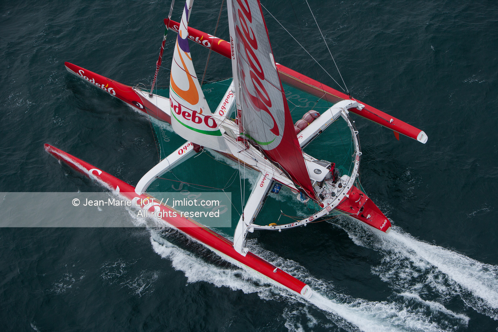 MAXI TRIMARAN SODEBO - THOMAS COVILLE - RECORD TOUR DU MONDE EN SOLITAIRE - 2008..