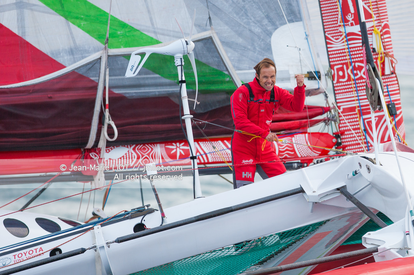 MAXI TRIMARAN SODEBO - THOMAS COVILLE - RECORD TOUR DU MONDE EN SOLITAIRE - 2008..