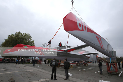 SAILING - MAXI 80 PRINCE DE BRETAGNE - LAUNCH.